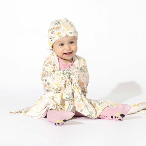 fall-floral-bamboo-swaddle-beanie-set- at Sophia's Style-3